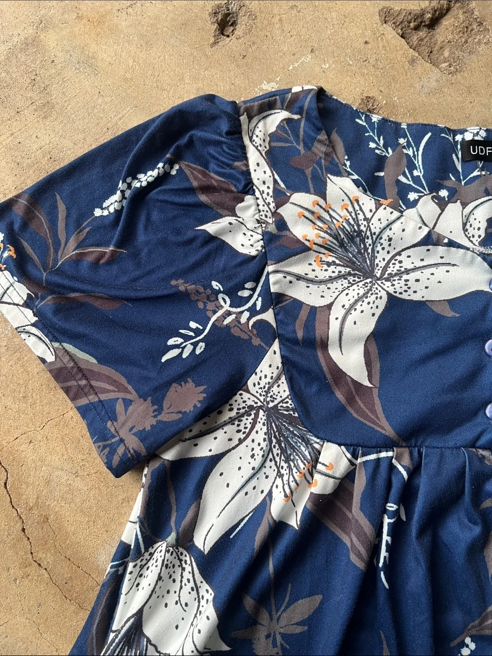Navy Floral Women’s Dress